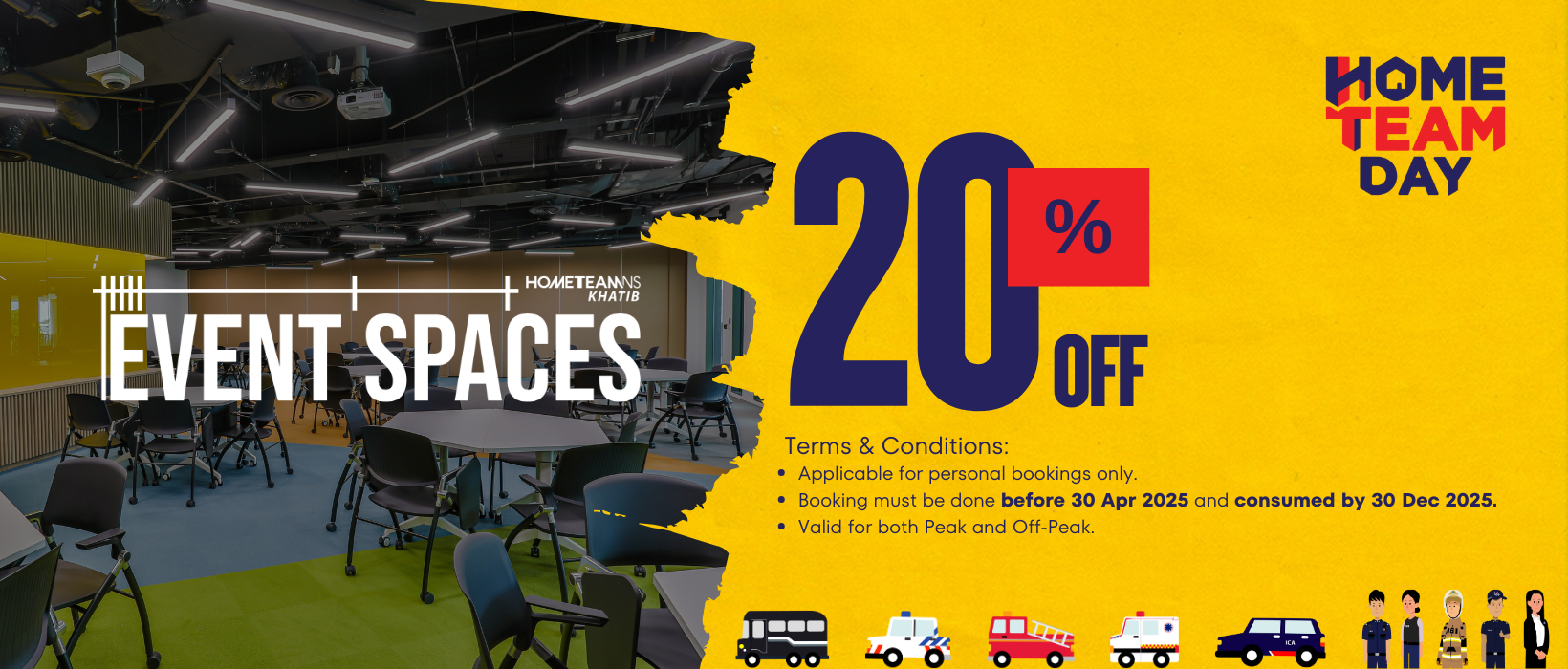 Home Team Day 2025, HomeTeamNS Khatib Event Spaces 20% Promo